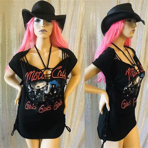 Motley Crue Super Sexy Shredded Band Shirts Dress Xs Xl Etsy