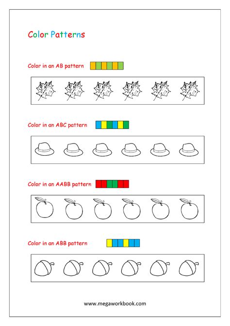 Ab And Abc Pattern Worksheets