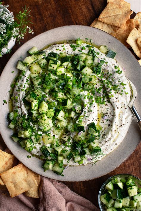 Whipped Feta Dip With Cucumber Salad The Original Dish