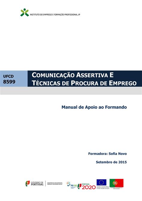 Manual Ufcd 8599 Comunicaao Assertiva E Tpe Manual De Apoio Ao