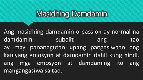 Halimbawa Ng Masidhing Damdamin Na Sitwasyon