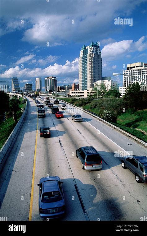 Cityscape Orlando Florida Usa Stock Photo Alamy