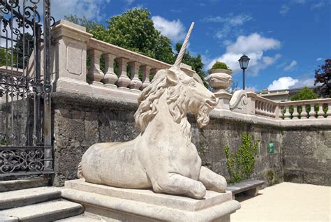 Mirabell Palace, gardens, unicorn statue | Salzburg, Austria | imaginoso