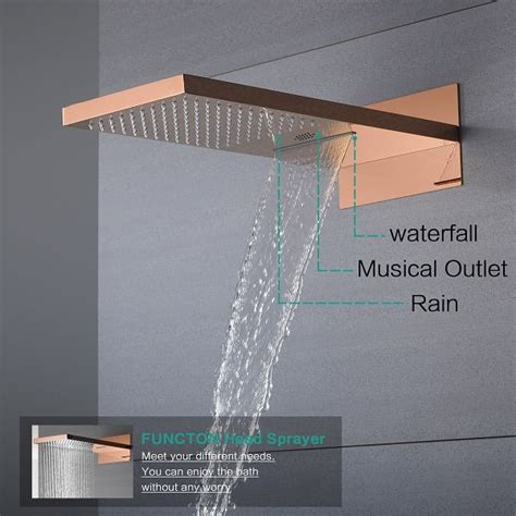 Cascada Capri 9 X22” Music Led Shower System The Shower System That H Cascada Showers