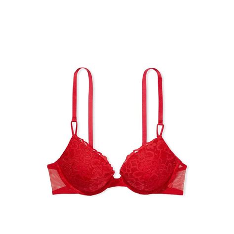 Victorias Secret červená Push Up Podprsenka Sexy Tee Lacie Push Up Bra