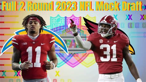 Post Draft Combine 2023 2 Round Nfl Mock Draft W Trades Youtube