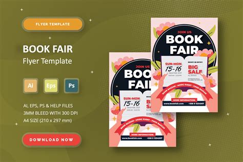 Book Fair - Flyer Template Graphic by Streakside · Creative Fabrica