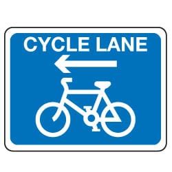 Traffic Signs - Cycle Lane Sign - Blue and white - Directa UK Ltd