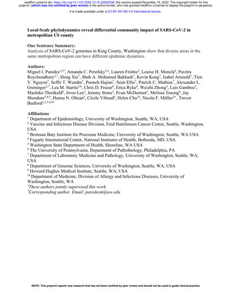 Pdf Local Scale Phylodynamics Reveal Differential Community Impact Of