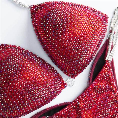 Red Crystal Competition Bikini CB043 Etsy