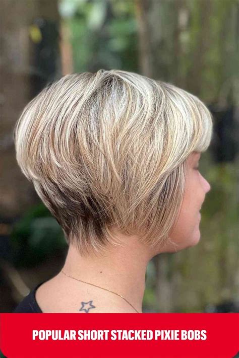 Short Stacked Tapered Pixie Bob Pixie Bob Hairstyles Pixie Bob Haircut