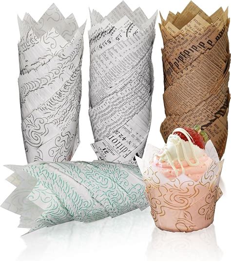 Pcs Tulip Muffin Cases Cupcake Liners Cases Paper Baking Cupcake