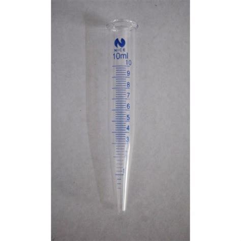 Ready Stock NICE Glass Centrifuge Tube Conical Bottom Graduated 10ml