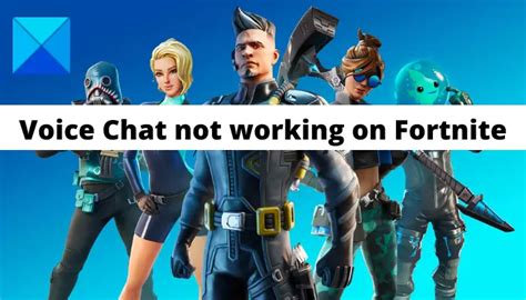 Fortnite Voice Chat Not Working On Pc Fix