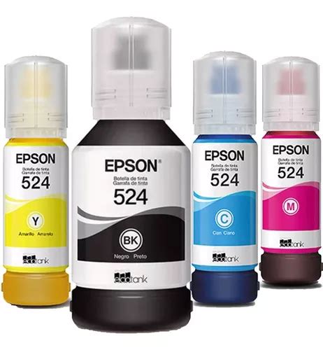 Kit De 4 Tintas Epson Ecotank T524 70ml Bk M A C Originales Meses