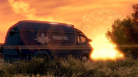 Vault Tec Van With A Sweet View Of The Apocalypse Fo4