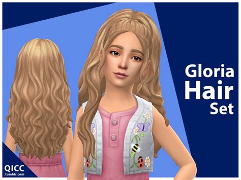 Sims Gloria Hair Set By Qicc Enjoy Maxis Match Base Game