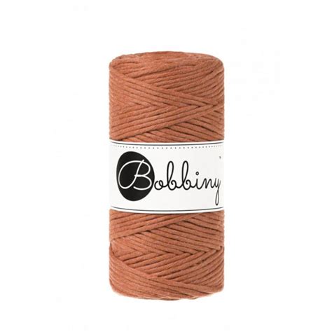 TERRACOTTA Bobbiny Makramee Garn 3mm 100m Yarn Corner