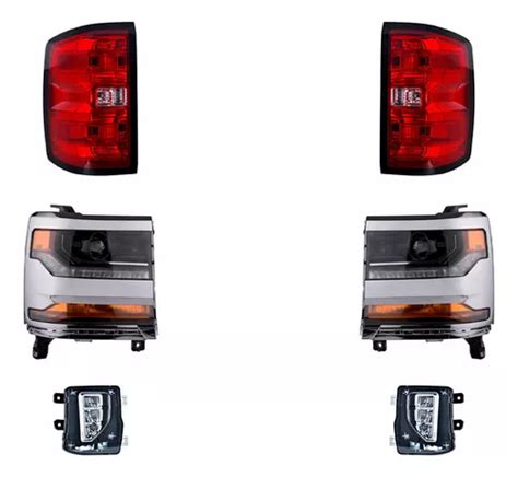 Paq Calaveras Y 4 Faros Silverado 2016 2017 Depo Envío gratis