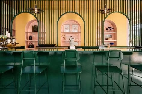 Focus On Colour Blocking Claire Heffer Design Coffee Shop Interior