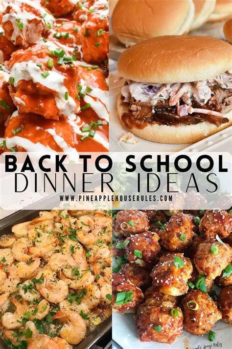 Back To School Dinner Ideas