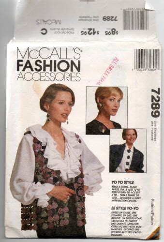 Mccalls Fashion Accessories Uncut Sewing Pattern Yo Yo Quilt