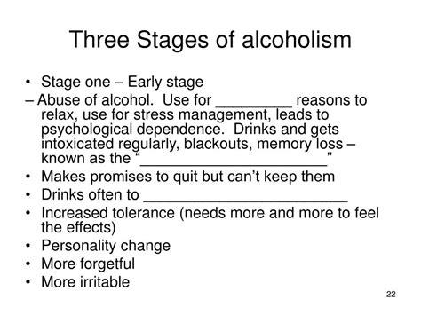 Stages Of Alcoholism