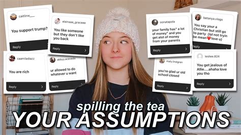 Reacting To Your Assumptions About Me 🍵 Youtube