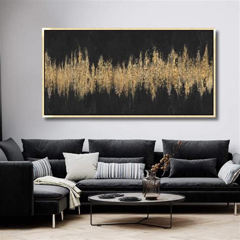 black  gold wall art