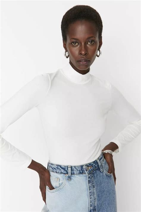 Buy Trendyol Mock Neck Bodysuit 2024 Online Zalora Singapore