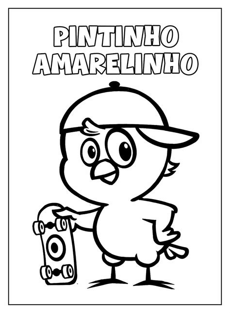 Desenhos Do Pintinho Amarelinho - Desenhos do Pintinho Amarelinho para colorir - Bora Colorir