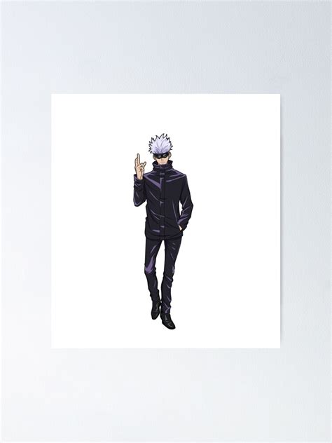 Jujutsu Kaisen Gojo Satoru Peeker Poster By Tredingin Redbubble Hot