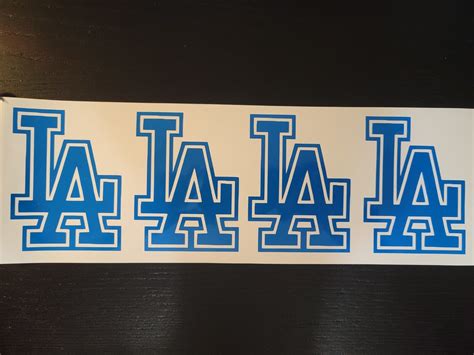 4 La Dodgers La Logo Vinyl Decal Windows Cars Trucks Laptops