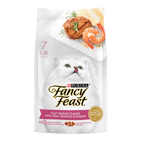 Purina Fancy Feast Wet Cat Food Filet Mignon Real Seafood Shrimp 3 Lb Bag