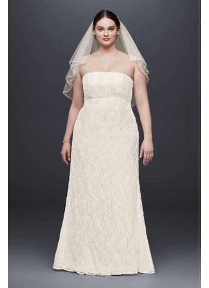 Lace Empire Waist Plus Size Wedding Dress Davids Bridal