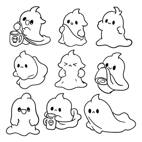 Premium Vector Cute Ghost