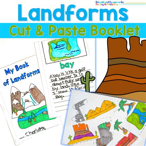 Landforms Cut And Paste Matching Mini Booklet Research Template