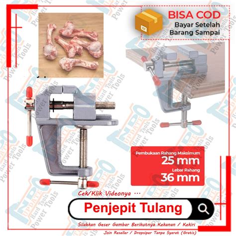 Jual Catok Ragum Klem Capit Meja Table Vice Penjepit Mini Tulang Sapi