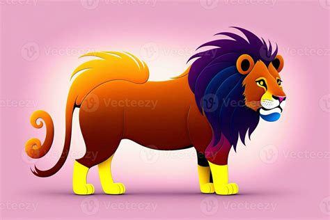 Cartoon Lion Character Design Illustration 25521593 Stock Photo At Vecteezy