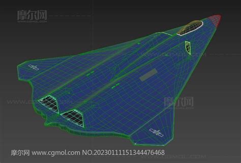 中国六代机 空天战机 概念飞机obj模型 飞行器模型下载 摩尔网cgmol