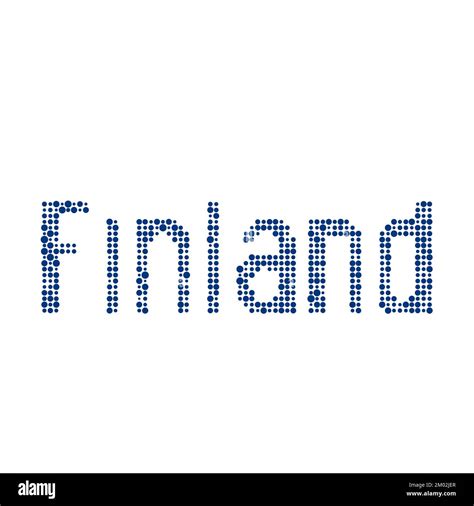 Finland Map Silhouette Pixelated Generative Pattern Illustration Stock