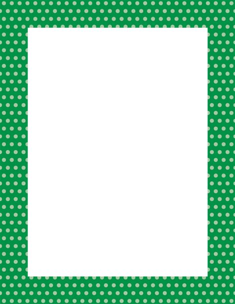 Green Polka Dots Border