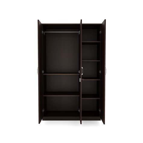 Nilkamal Willy 3 Door Wardrobe Without Mirror New Wenge On EMI