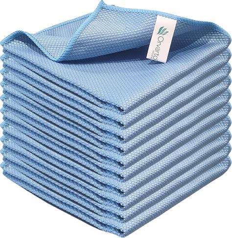 Orvarto 10 X Fish Scale Cleaning Cloths 36x36cm Microfibre Nanoscale