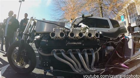 Motorcycle Powered By A Lamborghini V12 – Engine Swap Depot