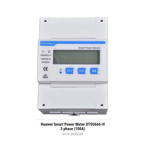 Huawei Smart Power Meter DTSU666 H 3 Phase 250A 50mA Online Bestellen