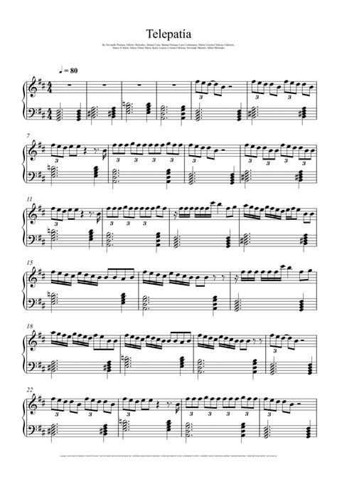 Telepatia Arr Andr Laitano By Kali Uchis Sheet Music For Piano Duet