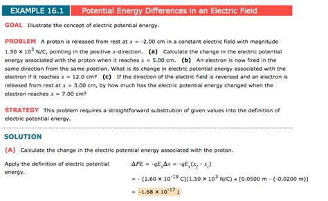 Example Of Potential Energy Problem