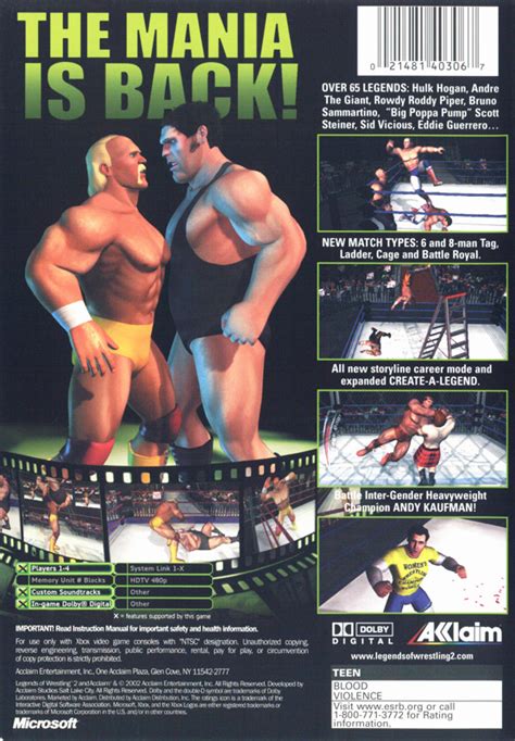 Legends of Wrestling II Box Shot for PlayStation 2 - GameFAQs