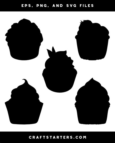 Cupcake Silhouette Clip Art